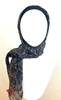 Picture of Shimmer Navy & Beige Paisley Patterned Scarf