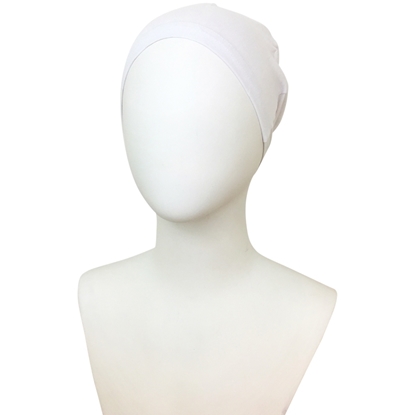 Picture of Hijab White Tie Back Bonnet - Turlu Fabric