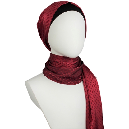 Picture of Deep Red Satin Hijab