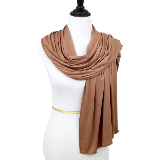 Picture of Coffee Maxi Jersey Shawl