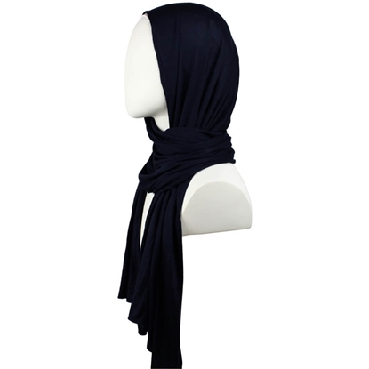 Picture of Kuwaiti Navy Blue Cotton Jersey Hijab
