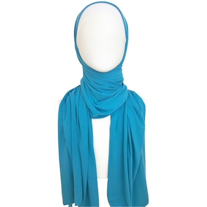 Picture of Cotton Jersey Hijab - Blue-
