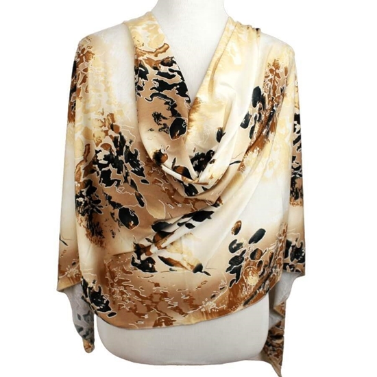 Picture of Vibrant Fall Patterned Jersey Hijab