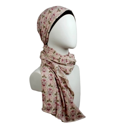 Picture of Fall Damask Patterned Jersey Hijab