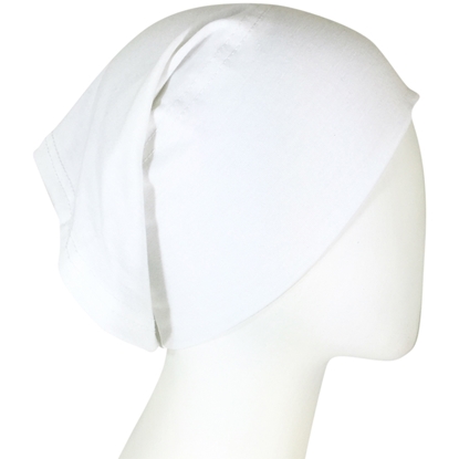 white hijab cap