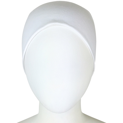 white hijab cap