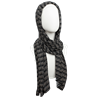 Picture of Classy Black Beige Smooth  Patterned Jersey Hijab  - Soft & Cool "Zibde Feel"