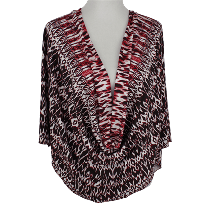Picture of Elegance in Maroon  Patterned Jersey Hijab!