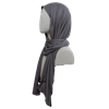 Picture of Double Bordered All in One Kuwaiti Hijab - Grey - NEW