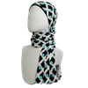 Picture of Geo Abstract in Blue Black Patterned Jersey Hijab