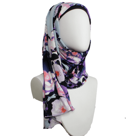 Picture of Pastel Freshness Patterned Jersey Hijab  - NEW