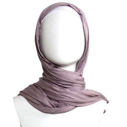 Picture of Kuwaiti Everyday Light Dusty Mauve Cotton Jersey Hijab
