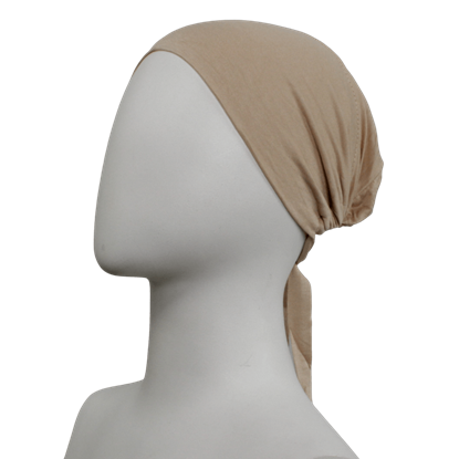 Picture of Beige  Tie-Back Hijab Cap - NEW