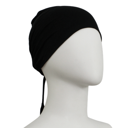 Picture of Black Tie-Back Hijab Cap - NEW