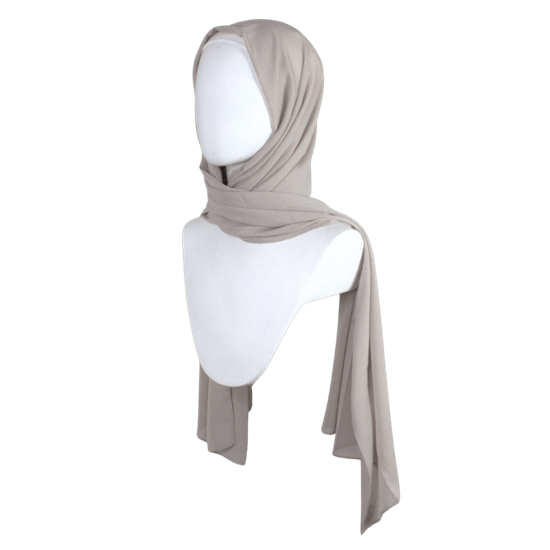 Picture of Whispering Breeze Crinkle Chiffon Hijab! Neutral Sand Beige