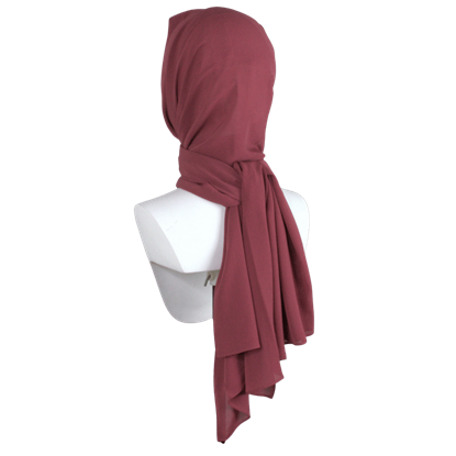 Picture of Whispering Breeze Crinkle Chiffon Hijab! Mauve Red