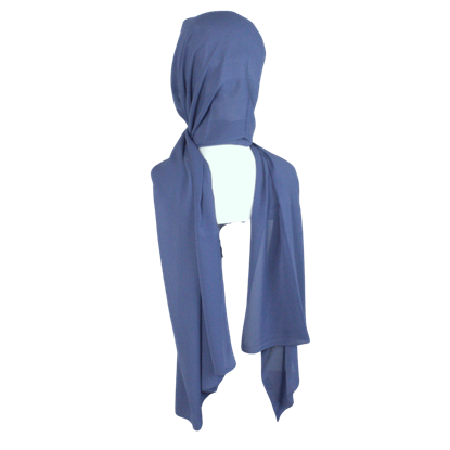 Picture of Whispering Breeze Crinkle Chiffon Hijab! Magical Blue